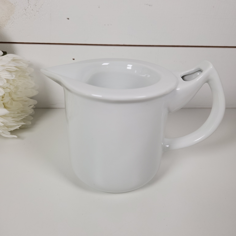 VTG 2003 Bandwagon White Warming Pitcher | Gravy Sauce Serving Pitcher
